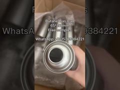 Lata de gás de cassete com gargalo de 0,23 mm para gás butano para exterior 65*165mm